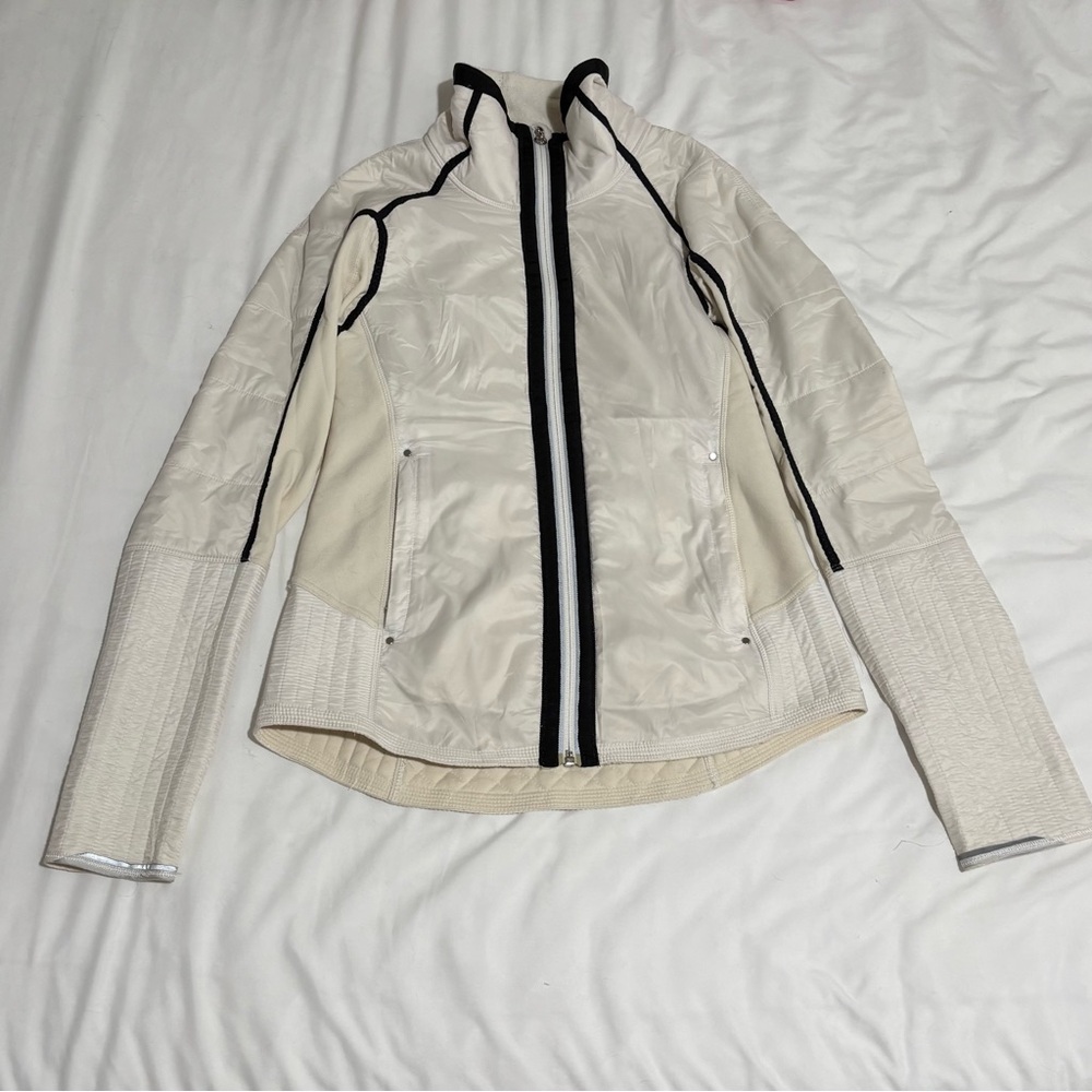 Lululemon White Zip Up Jacket